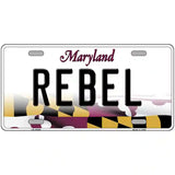 Rebel Maryland Metal Novelty License Plate 24" x 12" (LLP)