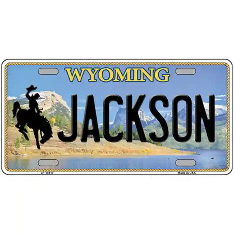 Jackson Wyoming Metal Novelty License Plate 24" x 12" (LLP)