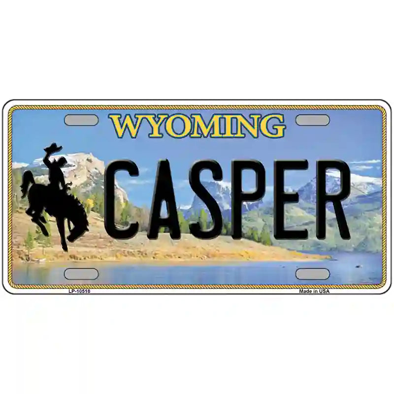 Casper Wyoming Metal Novelty License Plate 24" x 12" (LLP)