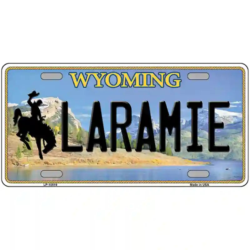 Laramie Wyoming Metal Novelty License Plate 24" x 12" (LLP)