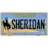 Sheridan Wyoming Metal Novelty License Plate 24" x 12" (LLP)