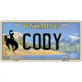 Cody Wyoming Metal Novelty License Plate 24" x 12" (LLP)