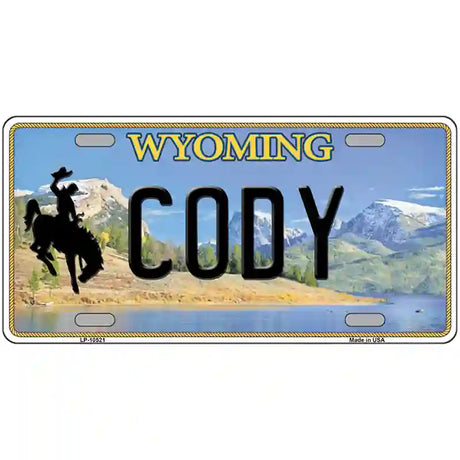 Cody Wyoming Metal Novelty License Plate 24" x 12" (LLP)