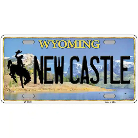 New Castle Wyoming Metal Novelty License Plate 24" x 12" (LLP)