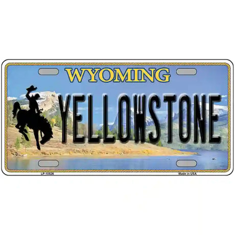 Yellowstone Wyoming Metal Novelty License Plate 24" x 12" (LLP)