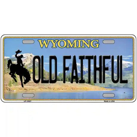 Old Faithful Wyoming Metal Novelty License Plate 24" x 12" (LLP)