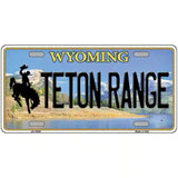 Teton Range Wyoming Metal Novelty License Plate 24" x 12" (LLP)