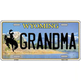 Grandma Wyoming Metal Novelty License Plate 24" x 12" (LLP)