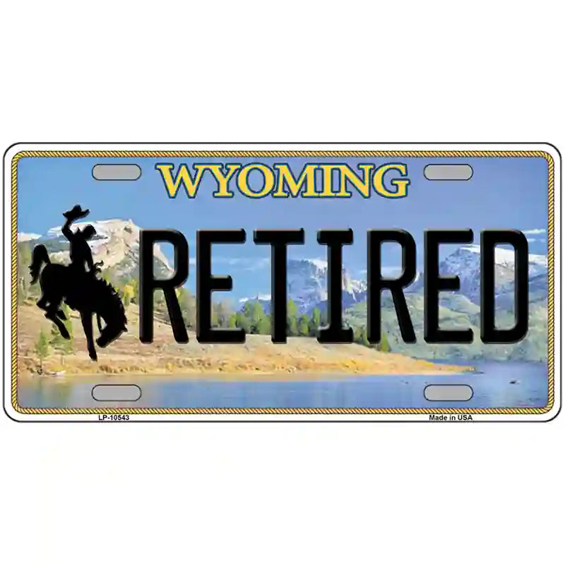 Retired Wyoming Metal Novelty License Plate 24" x 12" (LLP)