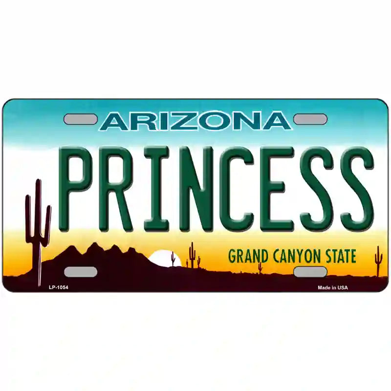 Princess Arizona Novelty Metal License Plate 24" x 12" (LLP)