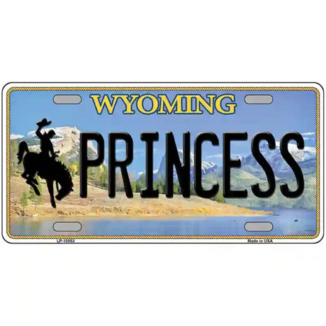 Princess Wyoming Metal Novelty License Plate 24" x 12" (LLP)