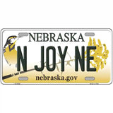 N Joy NE Nebraska Metal Novelty License Plate 24" x 12" (LLP)