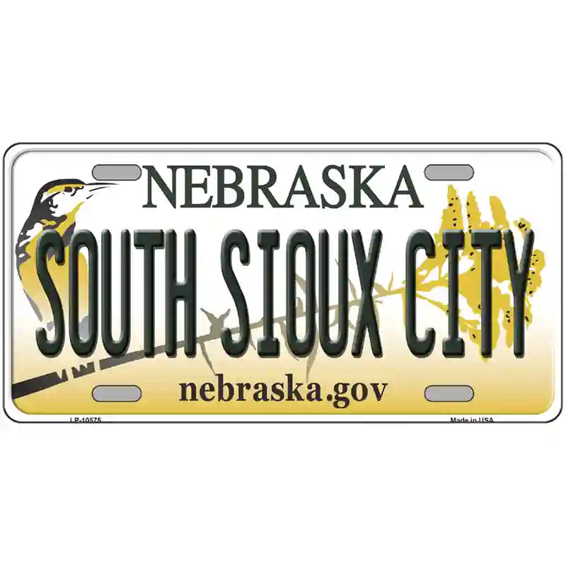 South Sioux City Nebraska Metal Novelty License Plate 24" x 12" (LLP)