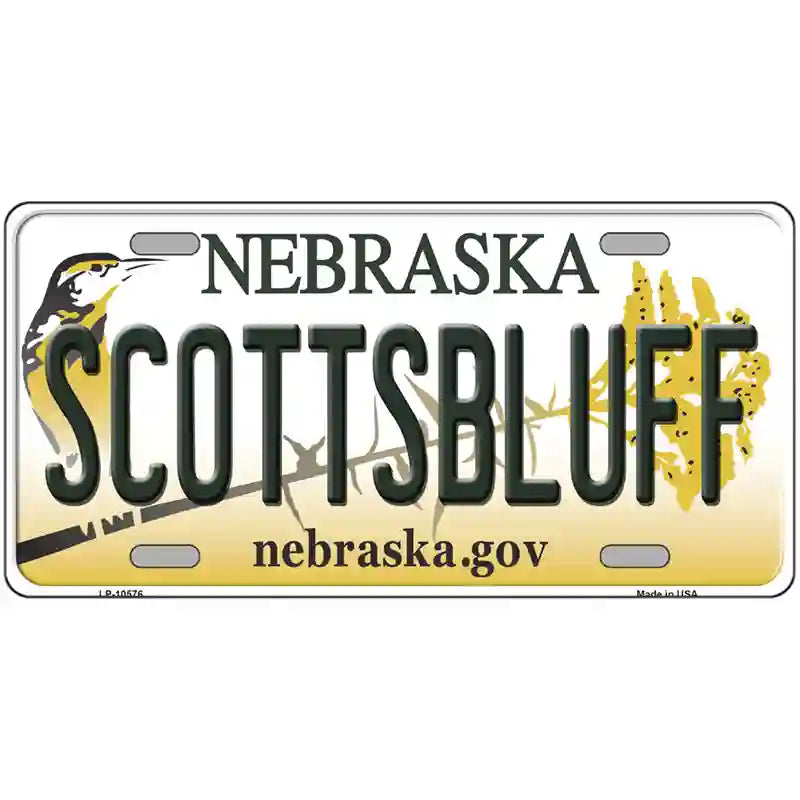 Scottsbluff Nebraska Metal Novelty License Plate 24" x 12" (LLP)