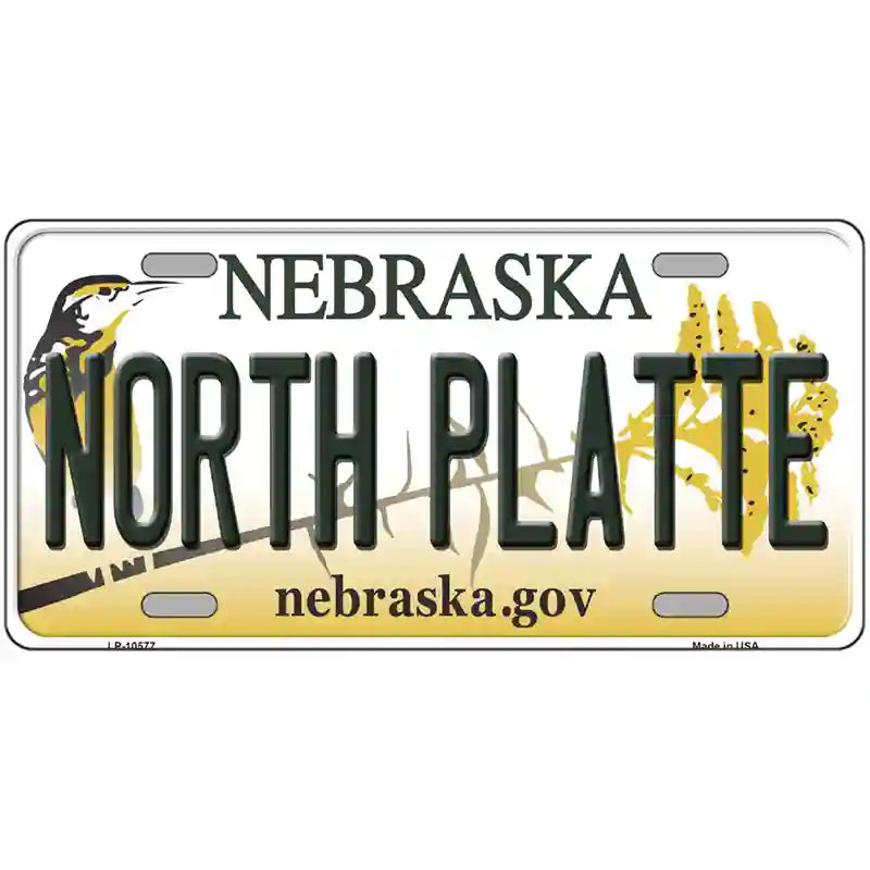 North Platte Nebraska Metal Novelty License Plate 24" x 12" (LLP)