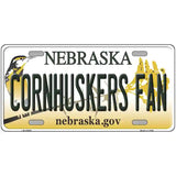 Cornhuskers Fan Nebraska Metal Novelty License Plate 24" x 12" (LLP)