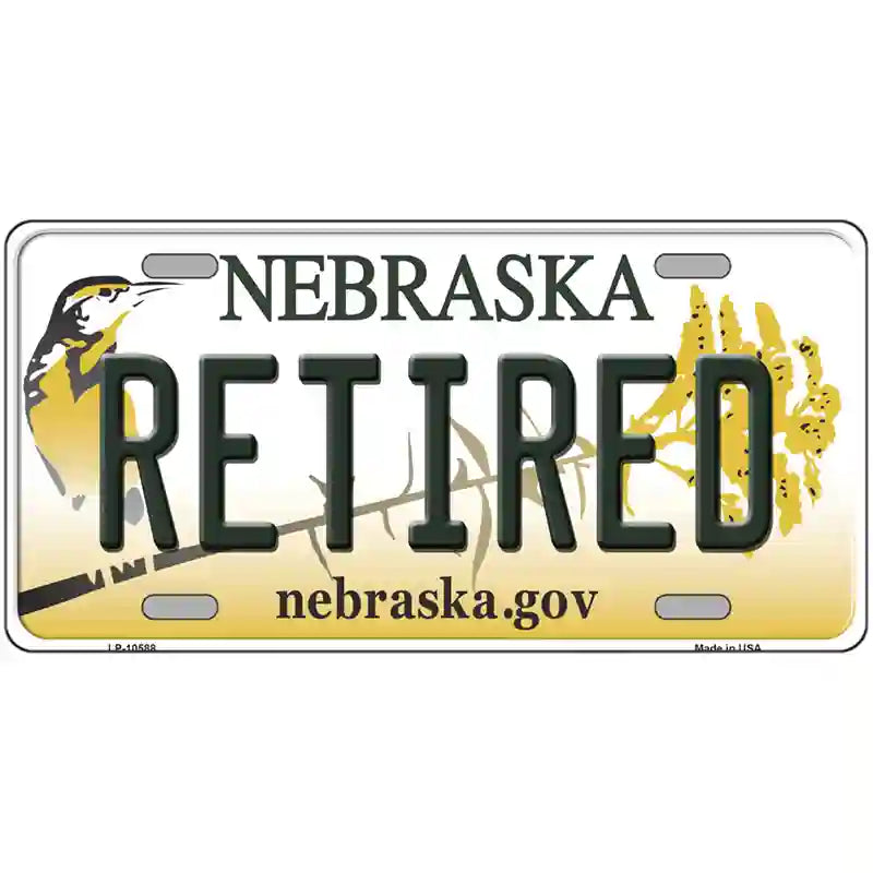 Retired Nebraska Metal Novelty License Plate 24" x 12" (LLP)