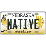 Native Nebraska Metal Novelty License Plate 24" x 12" (LLP)