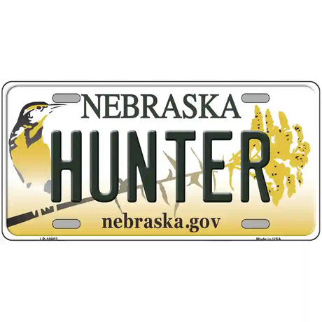 Hunter Nebraska Metal Novelty License Plate 24" x 12" (LLP)