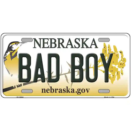 Bad Boy Nebraska Metal Novelty License Plate 24" x 12" (LLP)