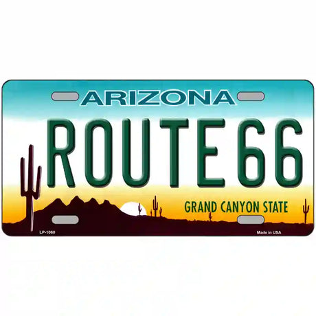 Route 66 Arizona Novelty Metal License Plate 24" x 12" (LLP)