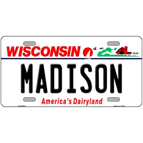 Madison Wisconsin Metal Novelty License Plate 24" x 12" (LLP)