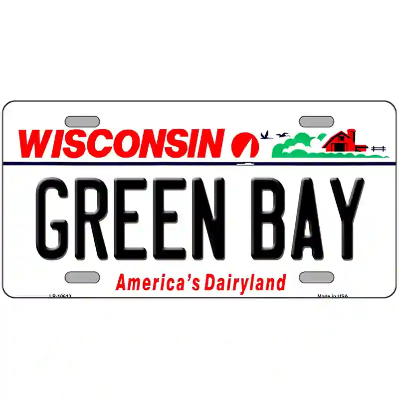 Green Bay Wisconsin Metal Novelty License Plate 24" x 12" (LLP)