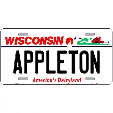 Appleton Wisconsin Metal Novelty License Plate 24" x 12" (LLP)