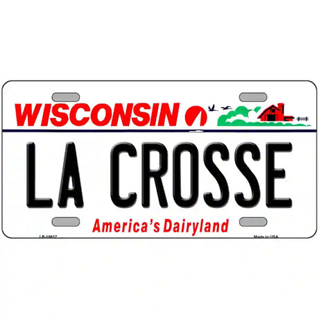 La Crosse Wisconsin Metal Novelty License Plate 24" x 12" (LLP)