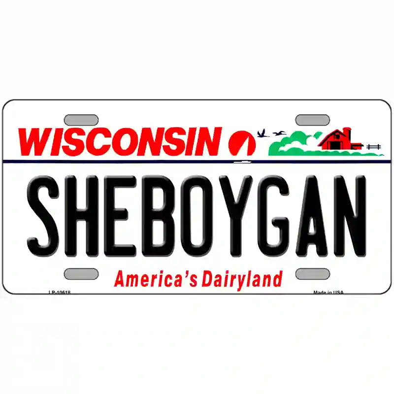 Sheboygan Wisconsin Metal Novelty License Plate 24" x 12" (LLP)