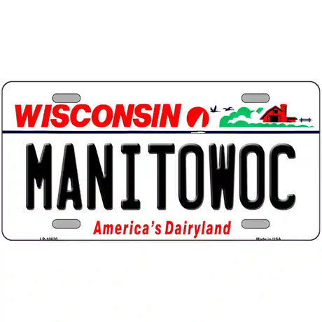 Manitowoc Wisconsin Metal Novelty License Plate 24" x 12" (LLP)