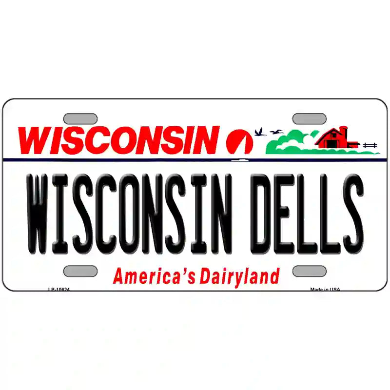 Wisconsin Dells Wisconsin Metal Novelty License Plate 24" x 12" (LLP)