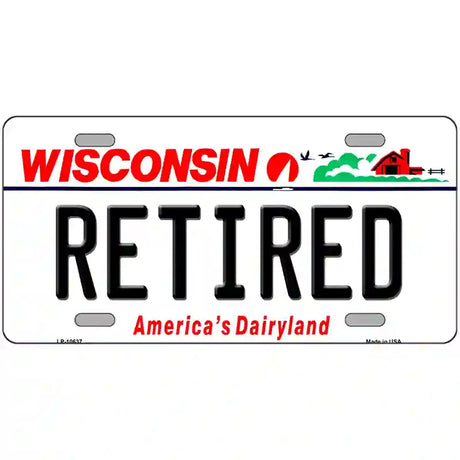 Retired Wisconsin Metal Novelty License Plate 24" x 12" (LLP)