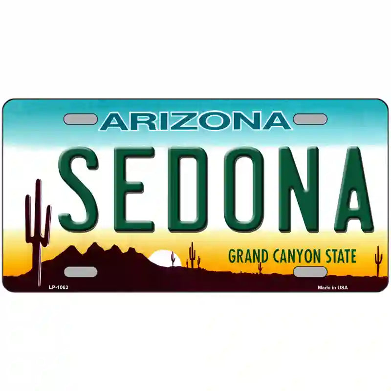 Sedona Arizona Novelty Metal License Plate 24" x 12" (LLP)