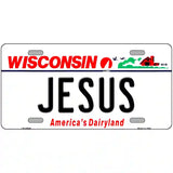 Jesus Wisconsin Metal Novelty License Plate 24" x 12" (LLP)