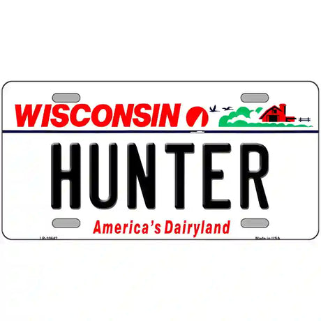 Hunter Wisconsin Metal Novelty License Plate 24" x 12" (LLP)