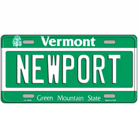 Newport Vermont Metal Novelty License Plate 24" x 12" (LLP)