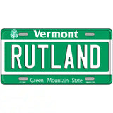 Rutland Vermont Metal Novelty License Plate 24" x 12" (LLP)