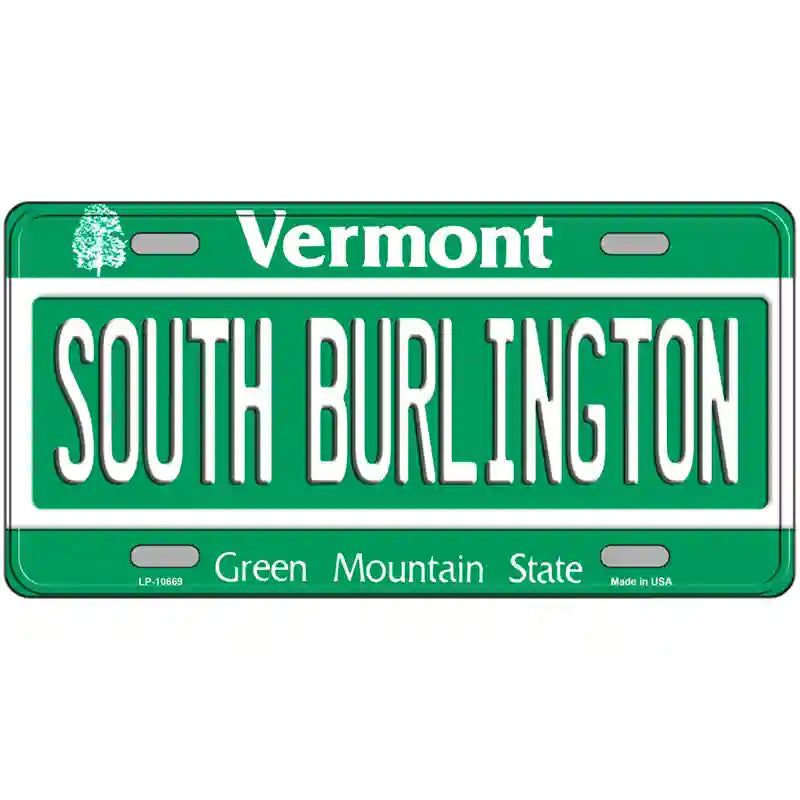 South Burlington Vermont Metal Novelty License Plate 24" x 12" (LLP)