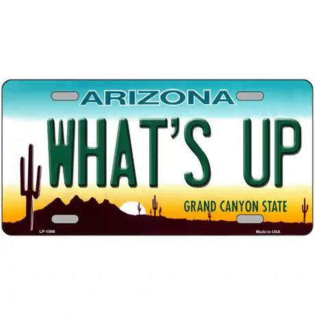 Whats Up Novelty Metal License Plate 24" x 12" (LLP)