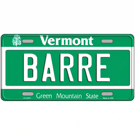 Barre Vermont Metal Novelty License Plate 24" x 12" (LLP)