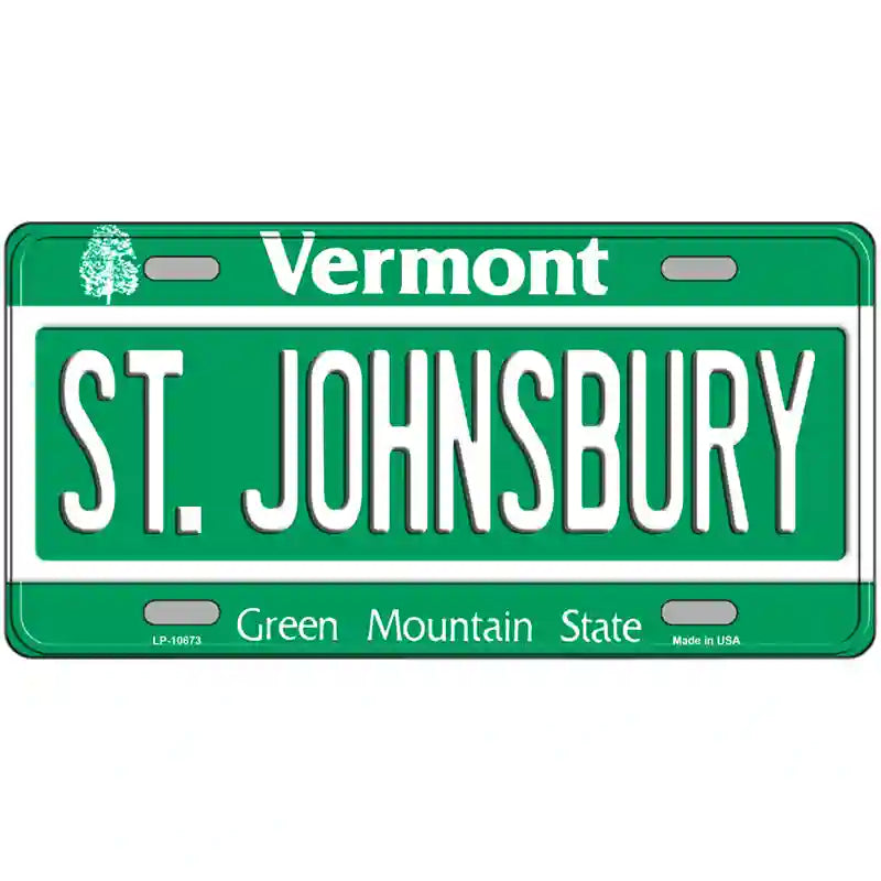 St Johnsbury Vermont Metal Novelty License Plate 24" x 12" (LLP)