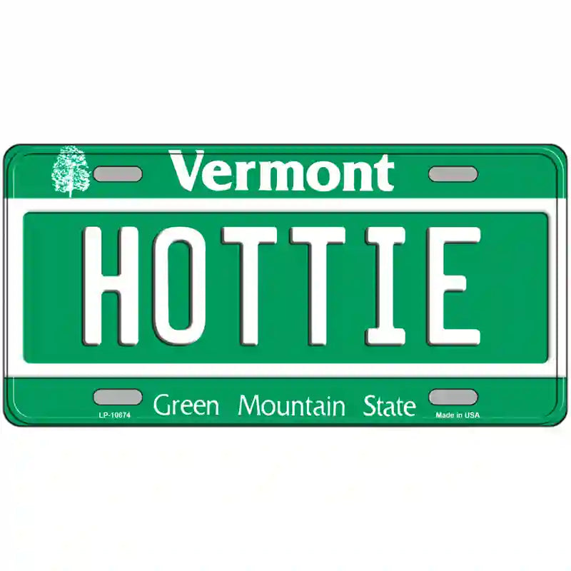 Hottie Vermont Metal Novelty License Plate 24" x 12" (LLP)