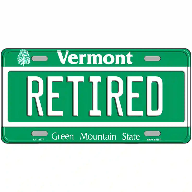 Retired Vermont Metal Novelty License Plate 24" x 12" (LLP)