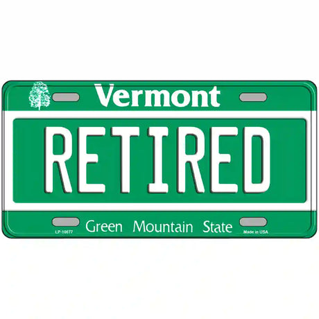 Retired Vermont Metal Novelty License Plate 24" x 12" (LLP)