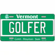 Golfer Vermont Metal Novelty License Plate 24" x 12" (LLP)