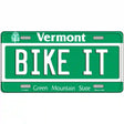 Bike It Vermont Metal Novelty License Plate 24" x 12" (LLP)