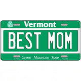 Best Mom Vermont Metal Novelty License Plate 24" x 12" (LLP)