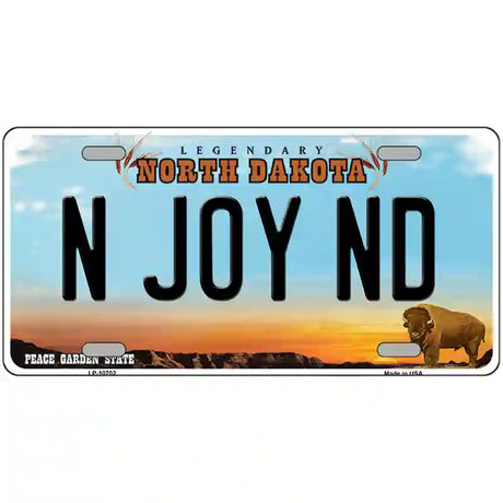 N Joy ND North Dakota Metal Novelty License Plate 24" x 12" (LLP)