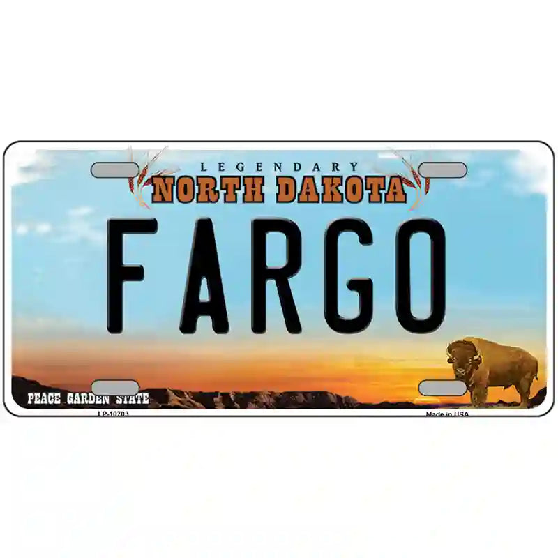 Fargo North Dakota Metal Novelty License Plate 24" x 12" (LLP)